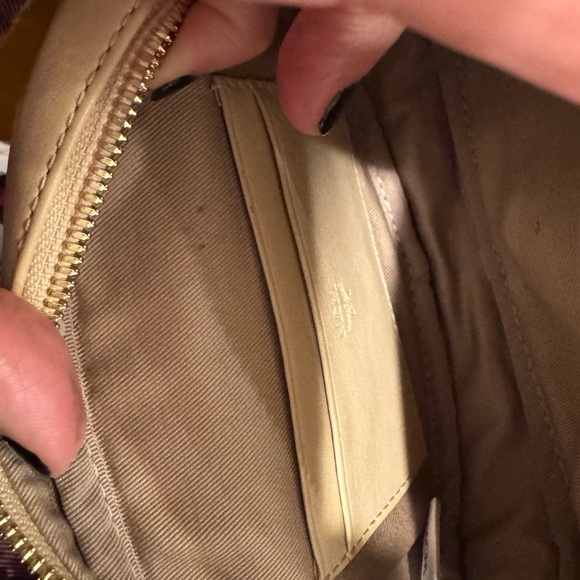 Authentic MCM Small Essential Belt Bag Purse 3 Way Cream Beige Gold Hardware - Picture 11 of 12